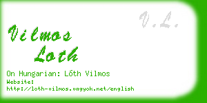 vilmos loth business card