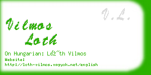 vilmos loth business card